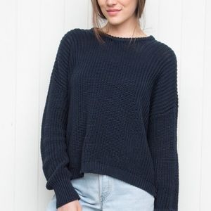 Brandy Melville John galt knit navy blue sweater